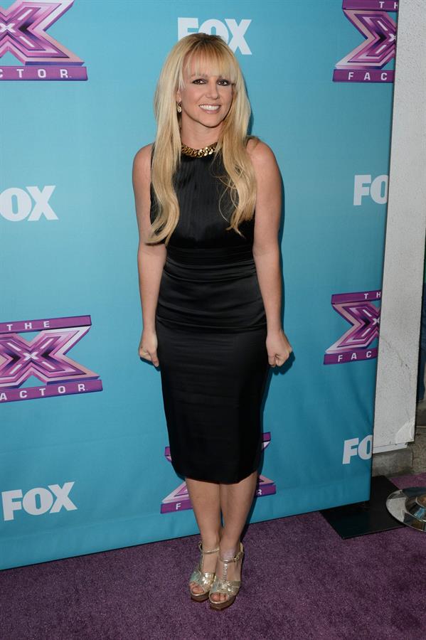 Britney Spears attends 'The Factor' Season Finale Press Conference at CBS Studios in L.A. - Dec. 17,2012 