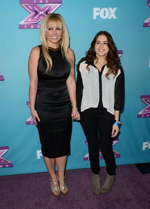 Britney Spears attends 'The Factor' Season Finale Press Conference at CBS Studios in L.A. - Dec. 17,2012 