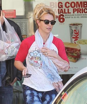 Britney Spears at a fast food restaurant in Calabasas 11/10/12 