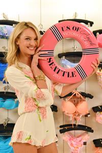 Candice Swanepoel Victoria's Secret U.S. Of Angels Swim Summer Tour Stops In Bellevue, Washington on July 10, 2013 