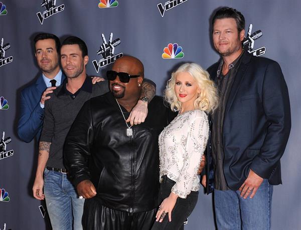 Christina Aguilera At the premiere of the Leve Shows at The Voice Season 5 on November 7, 2013