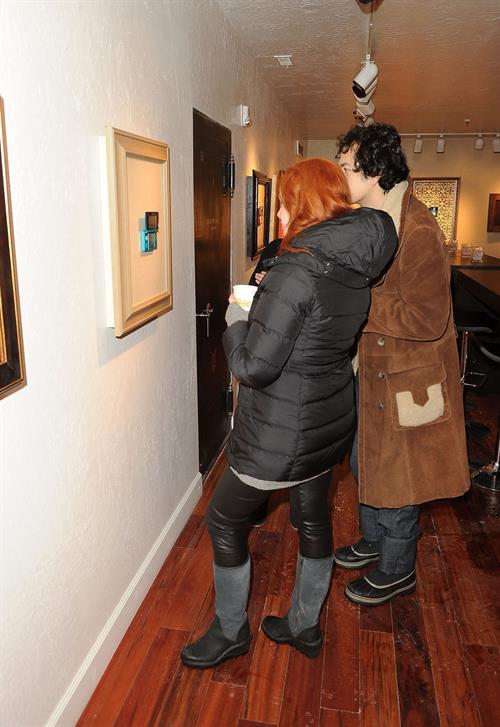 Christina Hendricks Nintendo 3Ds Experience Lounge in Park City on January 23, 2012