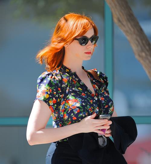 Christina Hendricks out running errands in Culver City on June 21, 2011 
