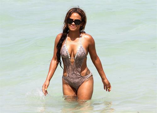 Christina Milian - At the beach (bikini) - Miami Florida 19.07.12