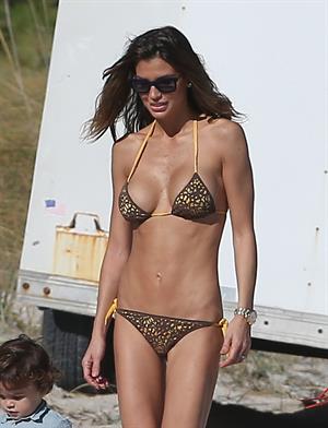 Claudia Galanti bikini candids in Miami Beach 12/7/12 