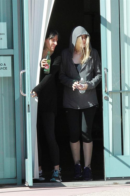 Dakota Fanning leaving a workout class in LA 12/20/12 