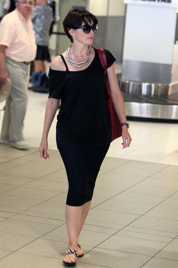 Dannii Minogue at Sydney Airport on March 1, 2012 