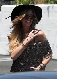 Delta Goodrem - Heads to Capital Records in Hollywood - July 6, 2012 