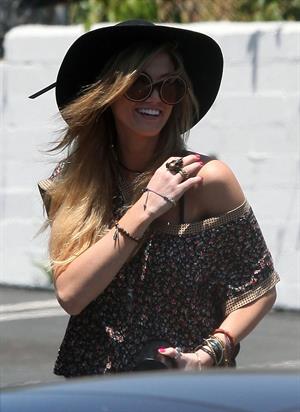 Delta Goodrem - Heads to Capital Records in Hollywood - July 6, 2012 