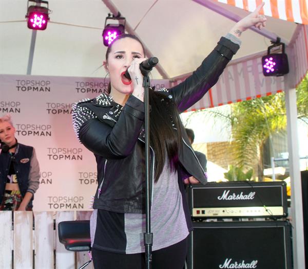 Demi Lovato Topshop Topman LA Grand Opening at The Grove in LA 2/14/13 