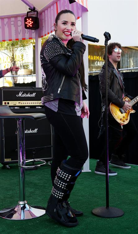 Demi Lovato Topshop Topman LA Grand Opening at The Grove in LA 2/14/13 