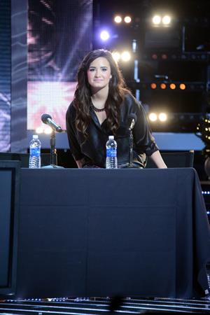 Demi Lovato The X Factor season finale news conference in LA 12/17/12 