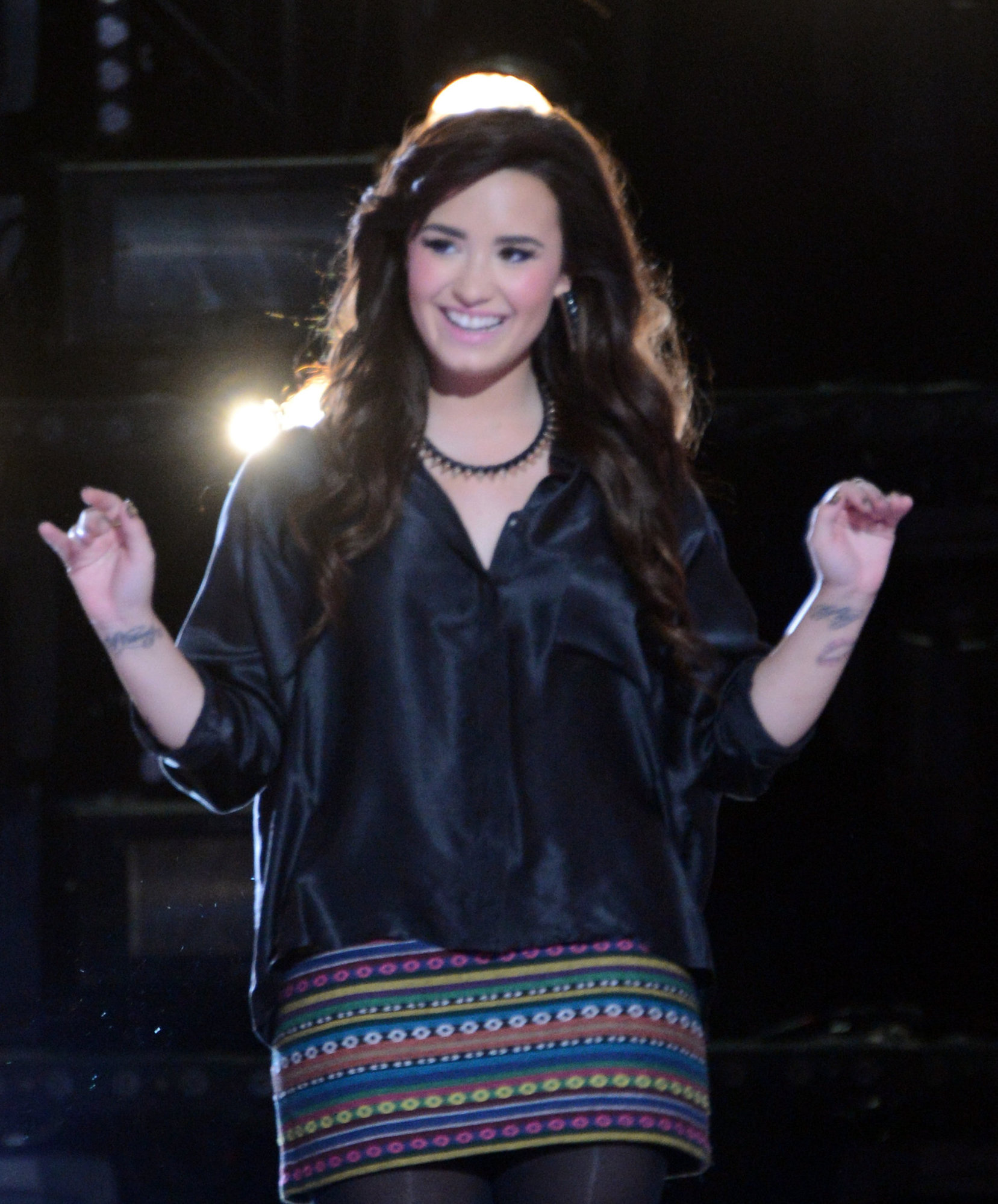 Demi Lovato The X Factor season finale news conference in LA 12/17/12 