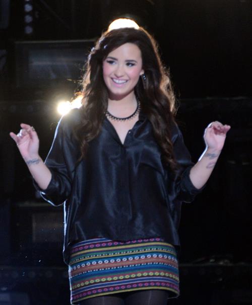 Demi Lovato The X Factor season finale news conference in LA 12/17/12 
