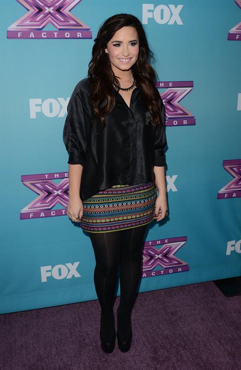 Demi Lovato The X Factor season finale news conference in LA 12/17/12 
