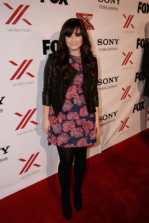 Demi Lovato Factor viewing party in West Hollywood 12/6/12 