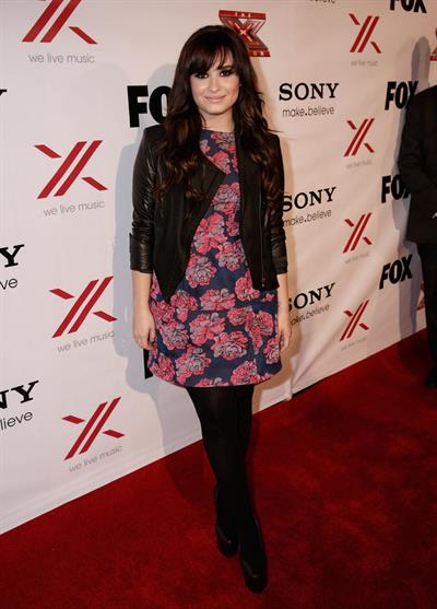 Demi Lovato Factor viewing party in West Hollywood 12/6/12 