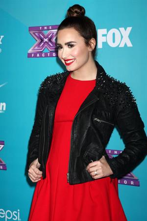 Demi Lovato The Factor finalists party in LA 11/5/12