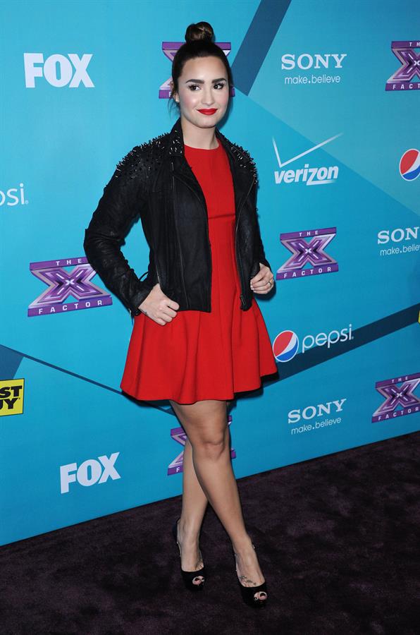 Demi Lovato The Factor finalists party in LA 11/5/12