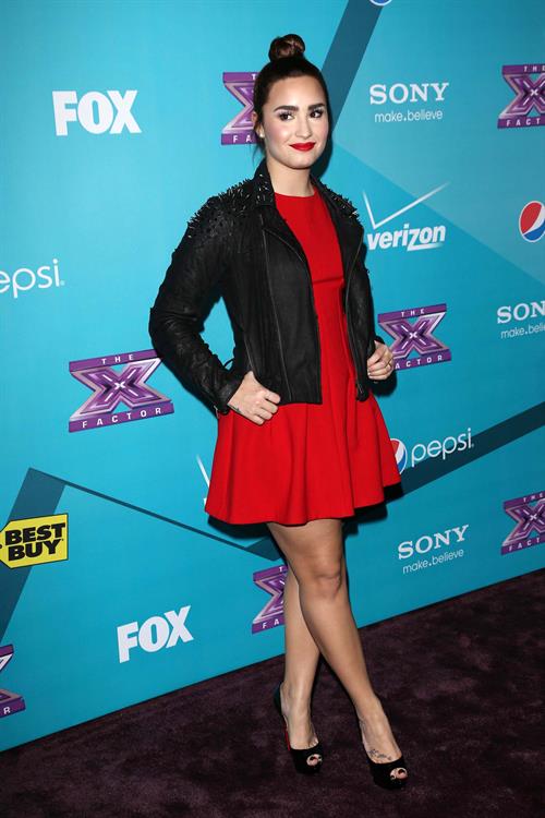Demi Lovato The Factor finalists party in LA 11/5/12