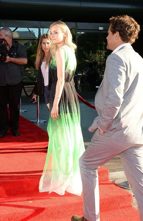 Diane Kruger arrive at the Series Premiere of F's 'The Bridge' at the DGA Theater July 8, 2013 