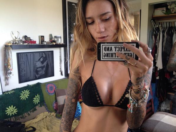 Jenah Yamamoto in a bikini taking a selfie