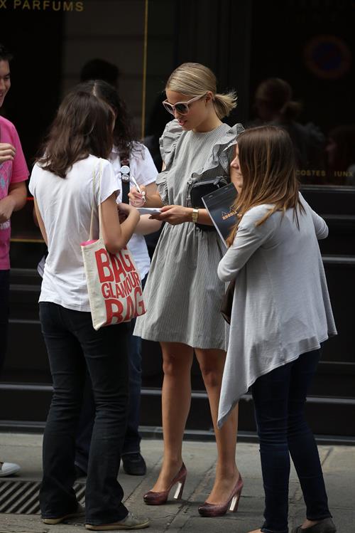 Dianna Agron - Spotted out shopping in Paris - August 4, 2012