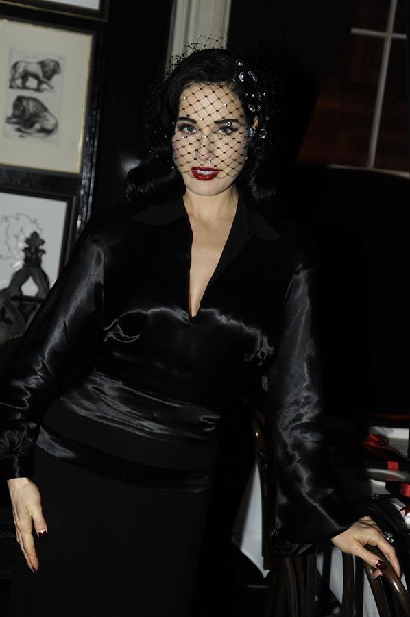 Dita Von Teese at Intimate Dinner Party March 12, 2013 
