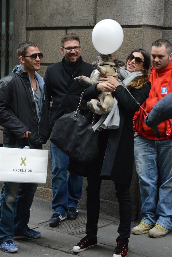 Elisabetta Canalis out and about in Milan (29.03.2013) 