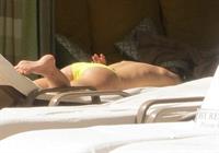 Elizabeth Hurley at a pool in Las Vegas July 7-2013 