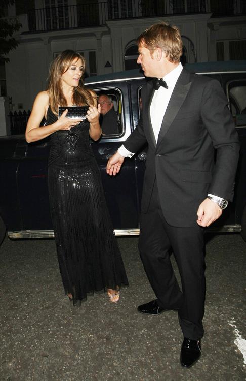 Elizabeth Hurley - Attending a friend's birthday party in London - July 5, 2012