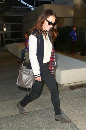 Emilia Clarke LAX airport in Los Angeles, October 15, 2013 