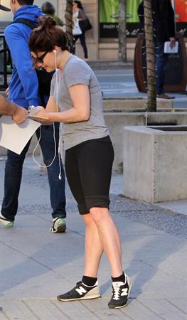 Emilie de Ravin Heads out for a power walk in Vancouver (October 6, 2012) 