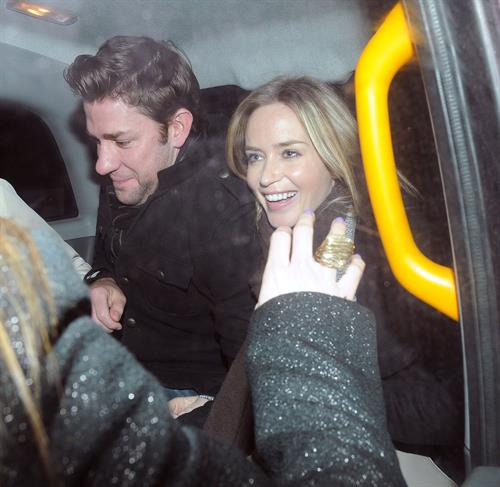 Emily Blunt Dinner at Cecconi's in London, Feb 9, 2013 
