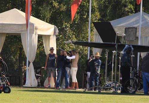 Emily VanCamp Set of Revenge in Los Angeles - October 31, 2012