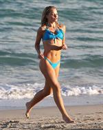 Emma Rigby - filming ‘Plastic’ on Miami Beach 01/16/13  