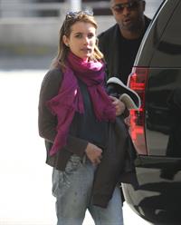 Emma Roberts departing on a flight at LAairport in Los Angeles, California on December 22, 2012 