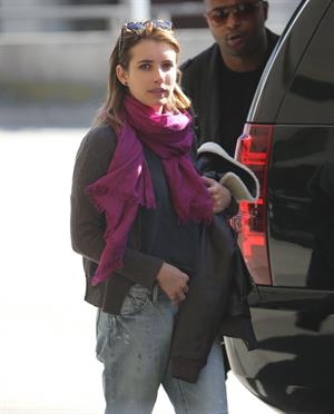 Emma Roberts departing on a flight at LAairport in Los Angeles, California on December 22, 2012 