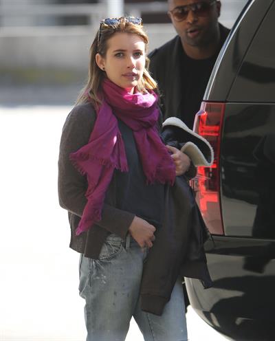 Emma Roberts departing on a flight at LAairport in Los Angeles, California on December 22, 2012 