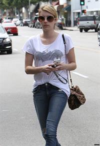 Emma Roberts Tight Jeans The Griddle Cafe And Rite Aid LA (10/09/12) 