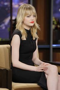 Emma Stone at The Tonight Show with Jay Leno in Burbank 1/8/13 
