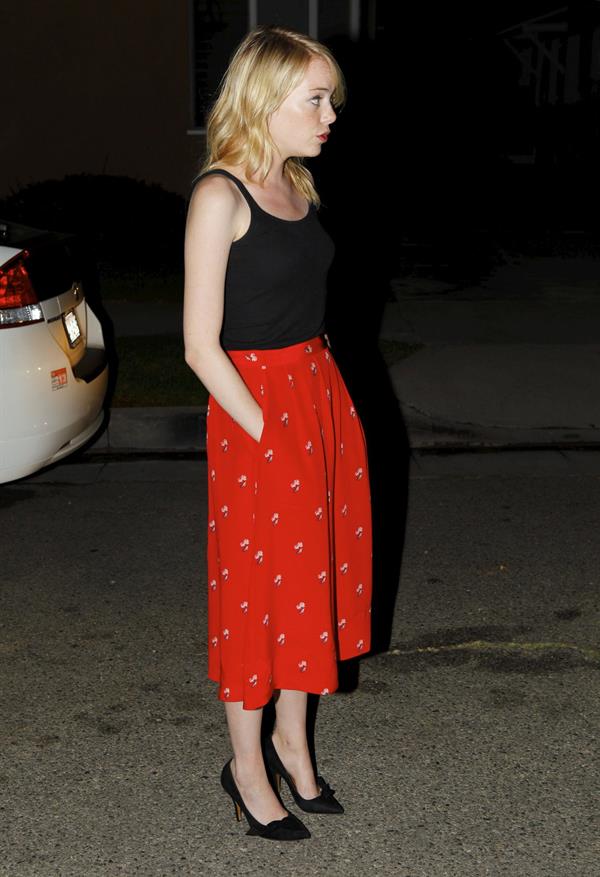 Emma Stone Out To Dinner - August 20, 2012 