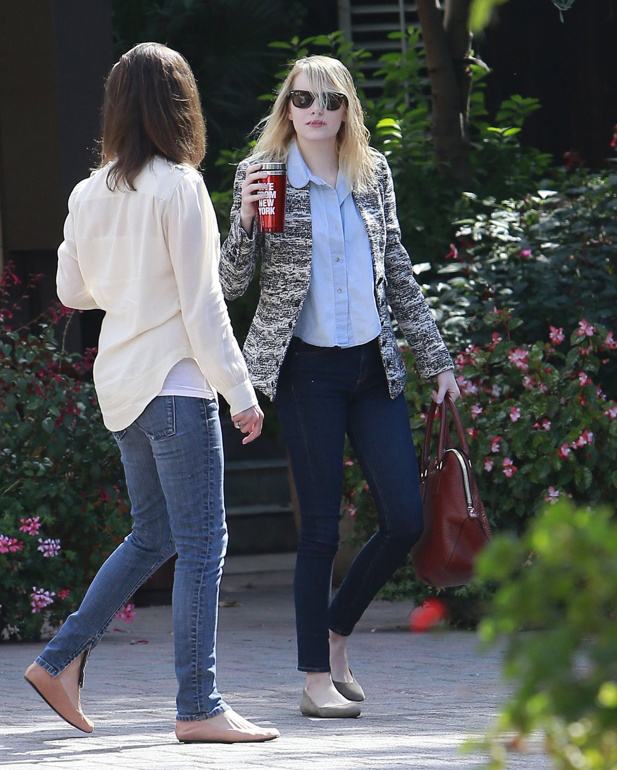 Emma Stone at a film studio office on October 10, 2012