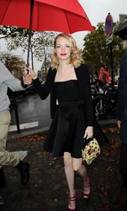 Emma Stone attends the Miu Miu show in Paris - October 3, 2012 