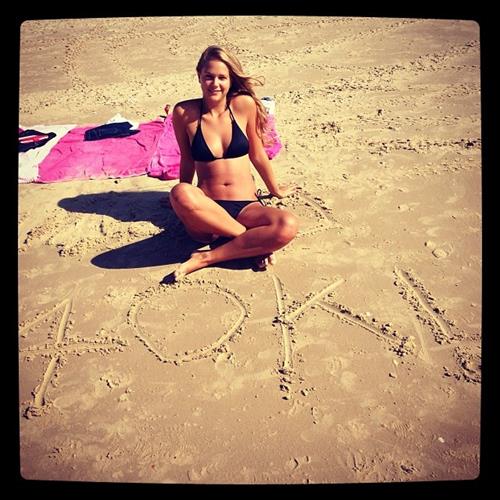 Esti Ginzburg in a bikini