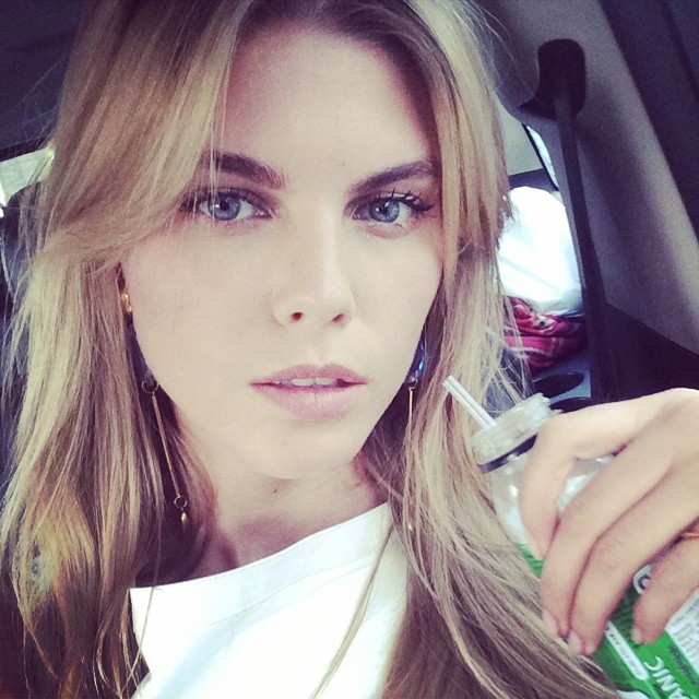 Maryna Linchuk taking a selfie
