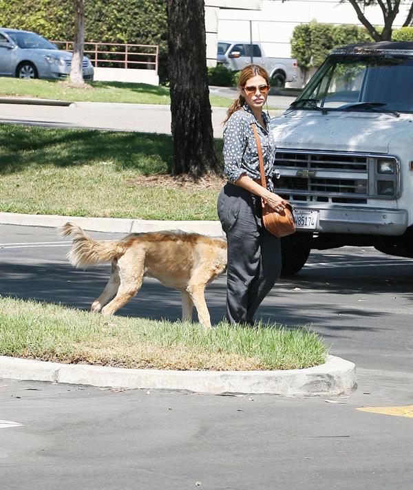 Eva Mendes - Walking her dog in Los Angeles - August 31, 2012