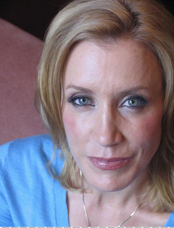 Felicity Huffman Photoshoot in blue shirt