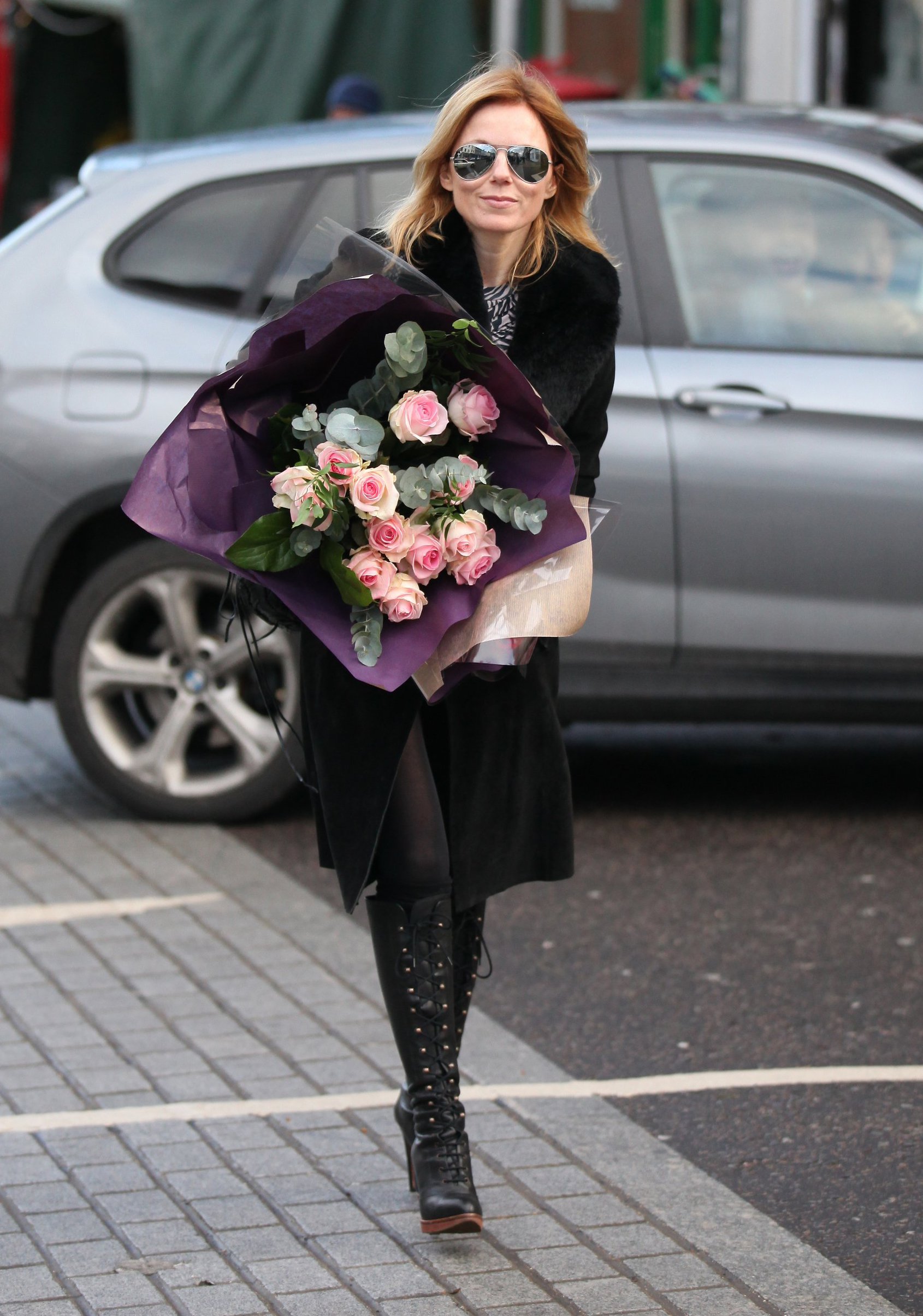 Geri Halliwell Pictures Geri Halliwell shopping for some roses in London on February 14, 2013
