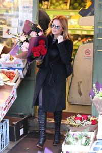 Geri Halliwell shopping for some roses in London on February 14, 2013